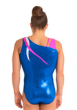 Ervy Flame Leotard (Royal Blue, Pink and Silver) 