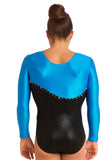 Ervy Cassiopeia Long Sleeved Leotard (Blue and Black) 