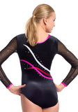 Ervy Nembus Long Sleeved Leotard (Black and Party Pink)