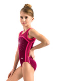 Ervy Polaris Leotard (Blackberry and Fluorescent Pink)
