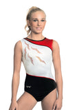 Ervy Atria Leotard (Black, White and Light Red)