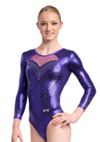 Ervy Orion 3/4 Sleeved Leotard (Violet and Orchid)