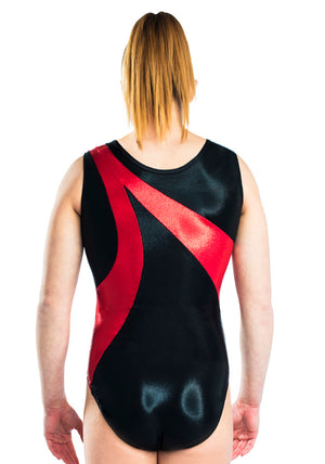 Ervy Shadow Leotard (Black and Red)