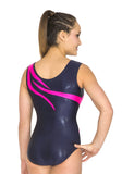 Ervy Izara Leotard (Fuschia, Dark Purple and White)