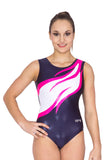 Ervy Izara Leotard (Fuschia, Dark Purple and White)