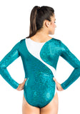 Ervy Danea Long Sleeved Leotard (Petrol, Kiwi and White)