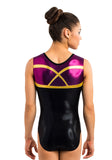 Ervy Tabea Leotard (Black, Gold and Aubergine)