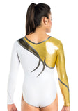 Ervy Runa Leotard (White, Gold, Black and Silver)