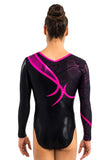 Ervy Runa Long Sleeved Leotard (Black, Party Pink and Aubergine)