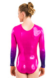 Ervy Marietta Long Sleeved Leotard (Party Pink and Violet)
