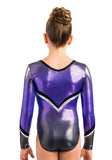 Ervy Ayanna Long Sleeved Leotard (Lilac, Graphite, Black and Silver)