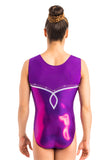 Ervy Neyla Leotard (Plum and Silver)