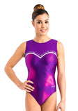 Ervy Neyla Leotard (Plum and Silver)