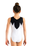 Ervy Lumira Leotard (White, Black and Silver) Back