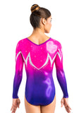 Ervy Lumira Long Sleeved Leotard (Pink, Violet, Party Pink and Silver)