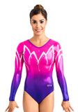 Ervy Lumira Long Sleeved Leotard (Pink, Violet, Party Pink and Silver)