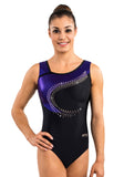 Ervy Aurelia Leotard (Violet and Black)