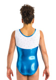Ervy Athea Leotard (Caribbean Blue, White and Kiwi)