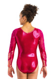 Ervy Blanca Long Sleeved Leotard (Pomegranate, Blackberry and Lipstick)