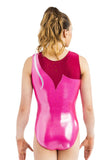 Ervy Innis Leotard (Neon Pink, Bordeaux and Silver)