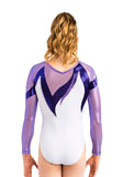 Ervy Anissa Long Sleeved Leotard (White, Lilac and Violet)