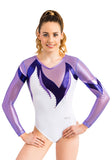 Ervy Anissa Long Sleeved Leotard (White, Lilac and Violet)