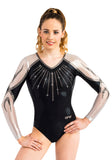 Ervy Hacel Long Sleeved Leotard (Silver, Graphite and Black)