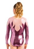 Ervy Tiba Long Sleeved Leotard (Altrosa, Pink and Neon Pink)