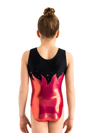 Ervy Pina Leotard (Lipstick Pink and Black)