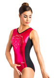 Ervy Xin Leotard (Pomegranate and Black)