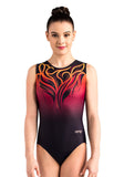 Ervy Dyla Leotard (Red, Black and Gold Dyla Print)