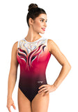 Ervy Dyla Leotard (Pink and White Print)