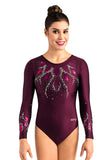 Ervy Sheila Long Sleeved Leotard (Dark Amethyst and Aubergine)