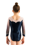 Ervy Blair 3/4 Sleeved Leotard (Ink, White and Skin)