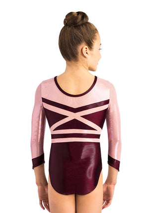 Ervy Kayla Leotard (Dark Amethyst and Rose Pink)