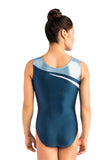Ervy Effie Leotard (Aquamarine, Light Blue and White)