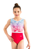 Ervy Feyra Leotard (Red and White Ombre)