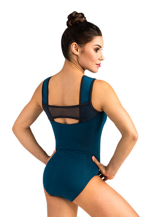 Ervy Maureen Leotard (Aquamarine and Graphite)