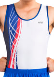 Ervy Niels Leotard (White, Red and Blue)