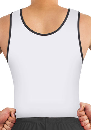 Ervy Ian Leotard (White, Green and Graphite) Front Design