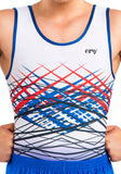 Ervy Bruno Leotard (White, Red and Blue)