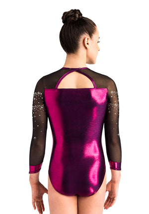 Ervy Fenella Leotard (Aubergine and Black)