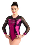 Ervy Fenella Leotard (Aubergine and Black)
