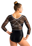 Ervy Dunja 3/4 Sleeved Leotard (Black and White)