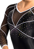 Ervy Dunja 3/4 Sleeved Leotard (Black and White)