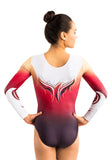 Ervy Dyla Long Sleeved Leotard (Pink and White Dyla Print)