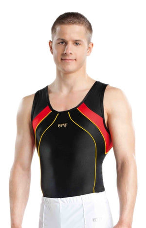 Ervy Ben Leotard (Black, Red and Gold)