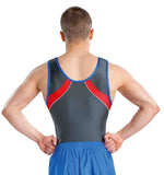 Ervy Ben Leotard (White, Graphite and Red)