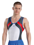 Ervy Ben Leotard (White, Graphite and Red)