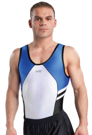 Ervy John Leotard (White, Blue and Black)